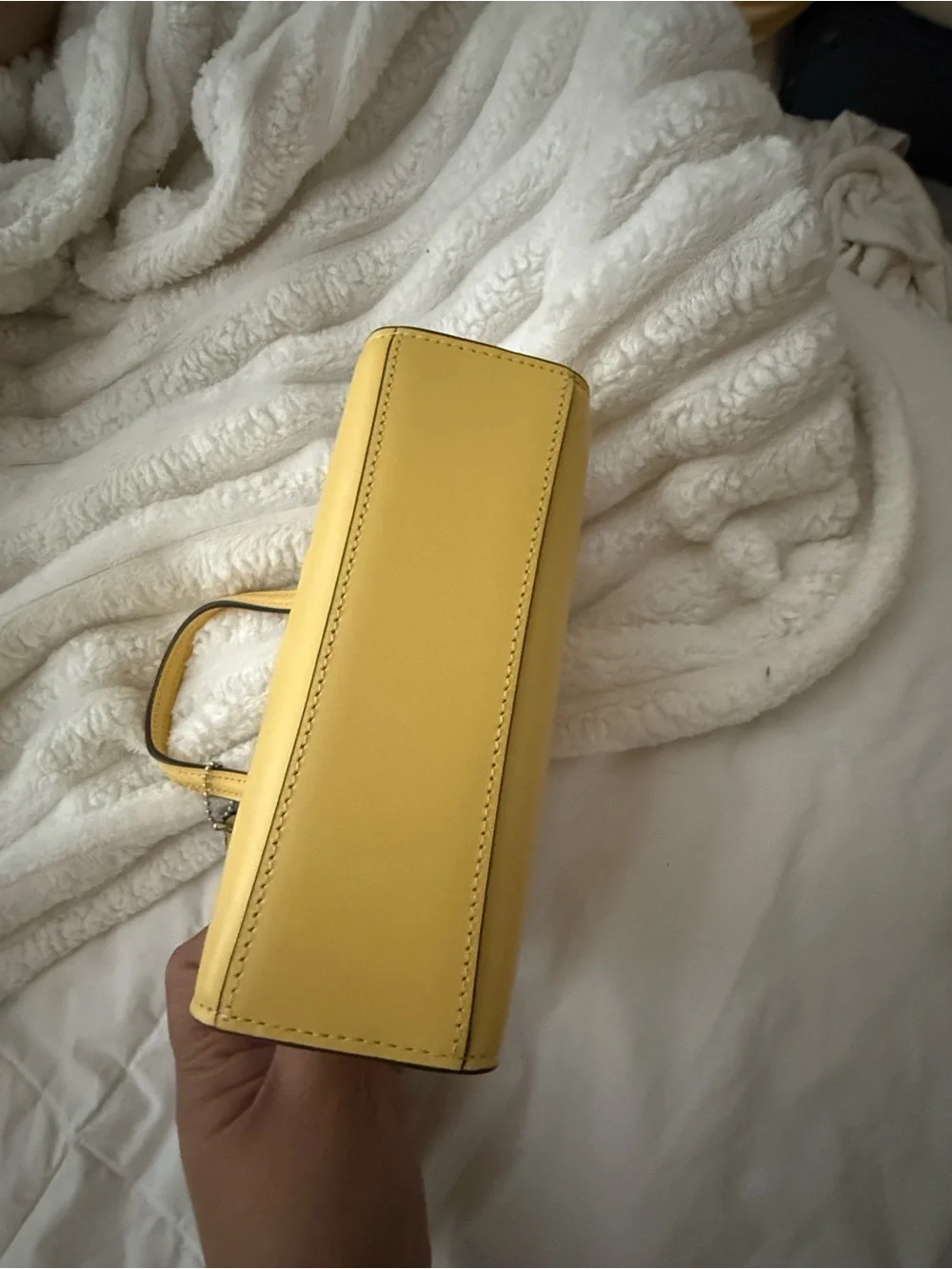 Coach Yellow Leather Mini Tote with Signature 'C'